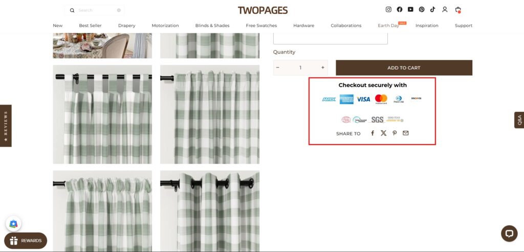 twopages high-converting ecommerce websites check out payment options