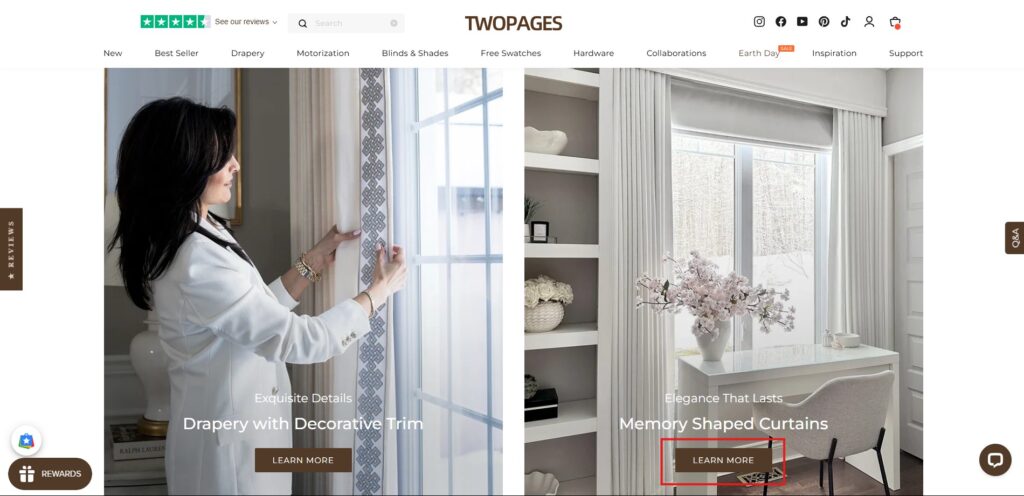 twopages high-converting ecommerce websites cta buttons